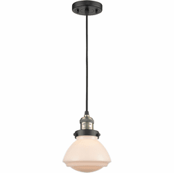 Innovations 201C-BAB-G321 Franklin Restoration Olean Black Antique Brass LED Mini Lighting Pendant