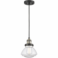 Innovations 201C-BAB-G322 Franklin Restoration Olean Black Antique Brass LED Mini Pendant Lighting