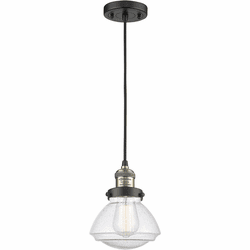 Innovations 201C-BAB-G324 Franklin Restoration Olean Black Antique Brass LED Mini Drop Ceiling Lighting