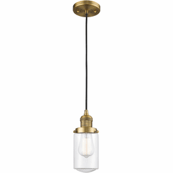 Innovations 201C-BB-G312 Franklin Restoration Dover Brushed Brass LED Mini Drop Ceiling Lighting