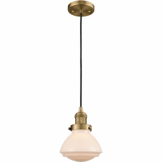 Innovations 201C-BB-G321 Franklin Restoration Olean Brushed Brass LED Mini Pendant Lamp