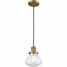 Innovations 201C-BB-G322 Franklin Restoration Olean Brushed Brass LED Mini Pendant Hanging Light