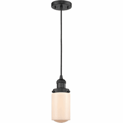 Innovations 201C-BK-G311 Franklin Restoration Dover Matte Black LED Mini Hanging Pendant Light