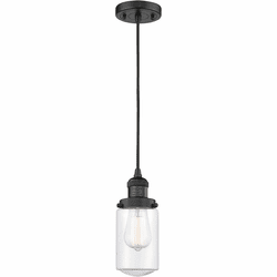 Innovations 201C-BK-G312 Franklin Restoration Dover Matte Black LED Mini Drop Ceiling Lighting