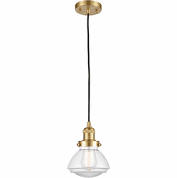 Innovations 201C-SG-G322 Franklin Restoration Olean Satin Gold LED Mini Drop Ceiling Lighting