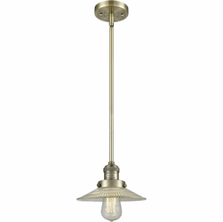 Innovations 201S-AB-G2 Franklin Restoration Halophane Antique Brass LED Mini Pendant Lamp