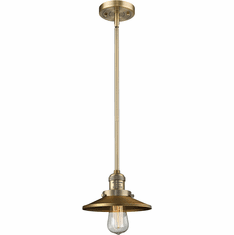Innovations 201S-BB-M4 Railroad Modern Brushed Brass Mini Pendant Light