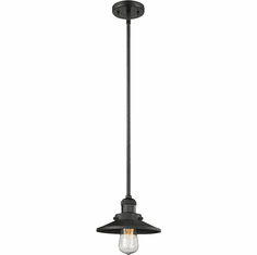 Innovations 201S-BK-M6 Railroad Contemporary Matte Black Mini Lighting Pendant