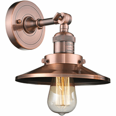 Innovations 203-AC-M3 Railroad Contemporary Antique Copper Wall Lamp