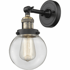 Innovations 203-BAB-G202-6-LED Franklin Restoration Beacon Contemporary Black Antique Brass LED Wall Light Sconce