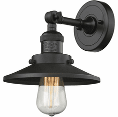 Innovations 203-BK-M6 Railroad Contemporary Matte Black Sconce Lighting