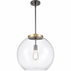 Innovations 221-1S-BAB-G122-16 Ballston Athens Black Antique Brass Clear Large Athens LED 16" Hanging Lamp