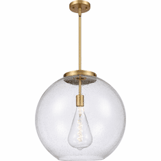 Innovations 221-1S-BB-G124-18 Ballston Athens Brushed Brass Seedy Large Athens LED 18" Hanging Lamp