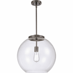 Innovations 221-1S-OB-G122-16 Ballston Athens Oil Rubbed Bronze Clear Large Athens LED 16" Pendant Lighting