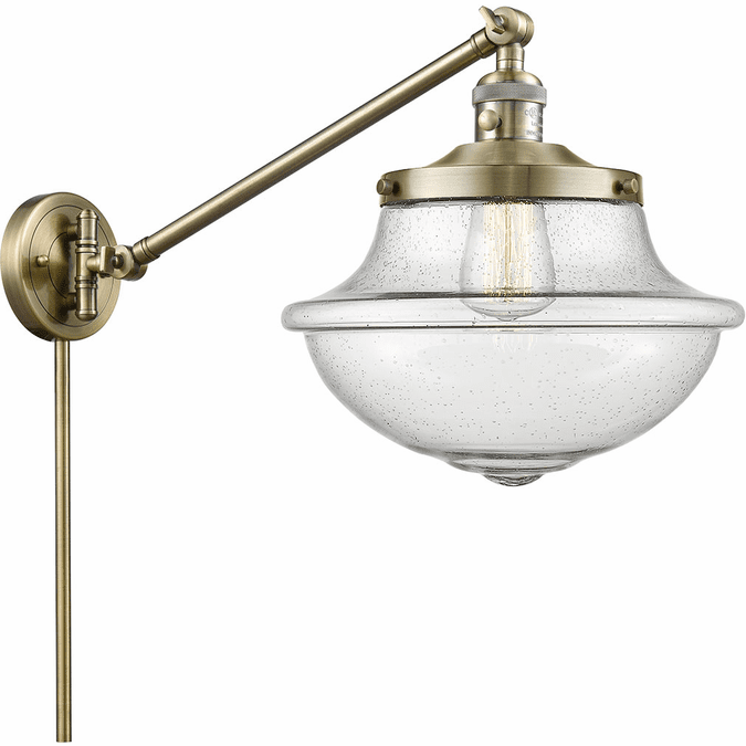 Innovations 237-AB-G544 Franklin Restoration Oxford Antique Brass LED Swing Arm Wall Lamp