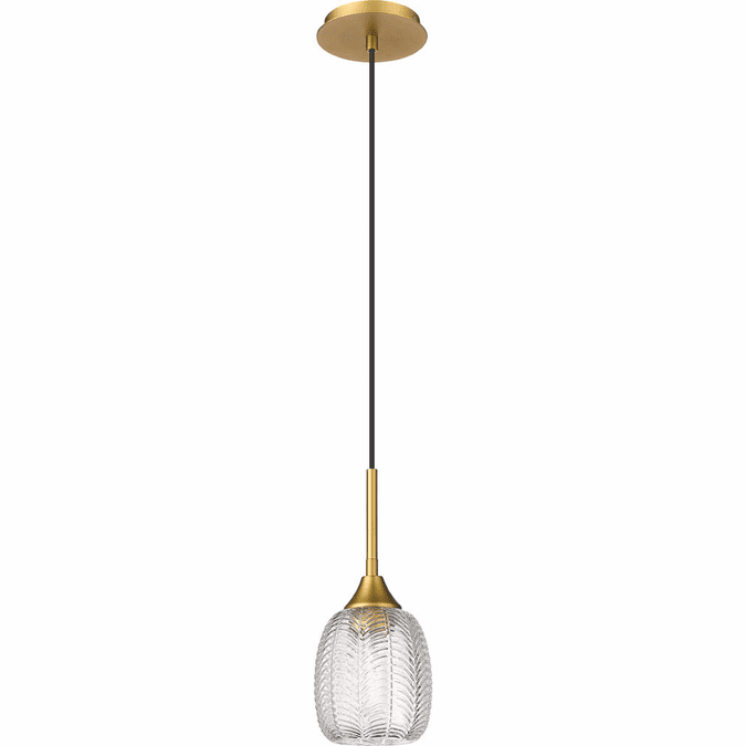 Innovations 323-1P-BB-G323-5CL Berkshire Contemporary Brushed Brass LED 5.5" Mini Hanging Lamp