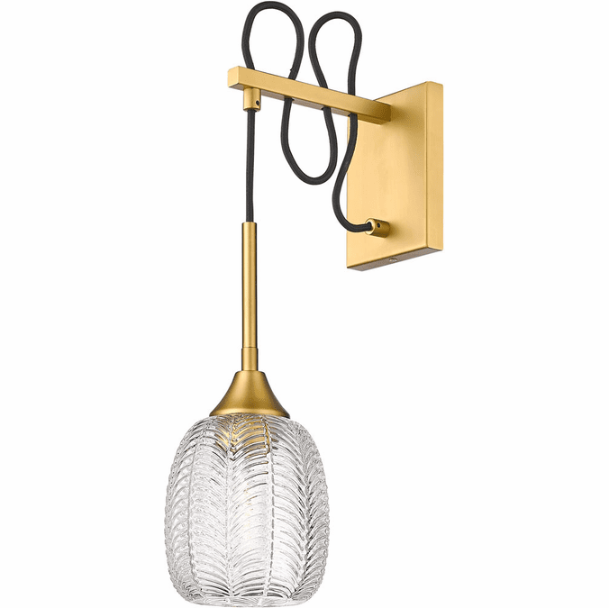 Innovations 323-1W-BB-G323-5CL Berkshire Contemporary Brushed Brass LED 5.5" Wall Lighting