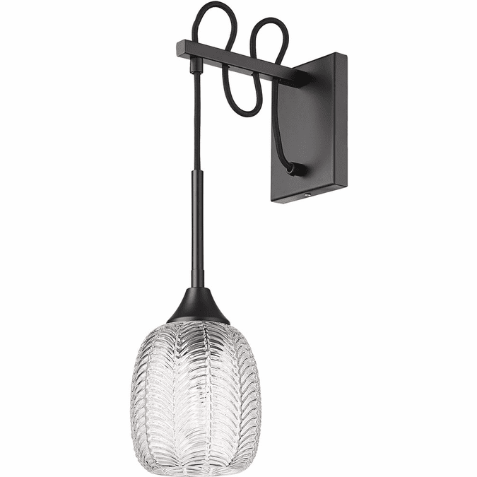 Innovations 323-1W-BK-G323-5CL Berkshire Contemporary Matte Black LED 5.5" Sconce Lighting