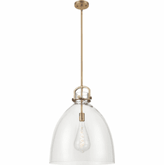 Innovations 410-1SL-G412-18CL Newton Bell Modern 18" Hanging Light Fixture