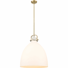 Innovations 410-1SL-G412-18WH Newton Bell Modern 18" Ceiling Pendant Light