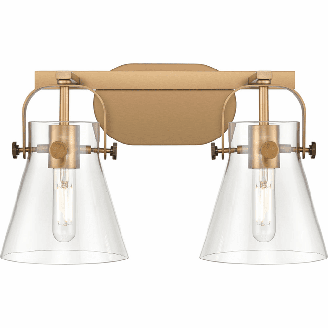 Innovations 423-2W-G411-6CL Downtown Urban Pilaster II Cone Contemporary LED 2-Light Bath Sconce