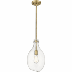 Innovations 493-1S-BB-G552-9 Salem Brushed Brass Clear Salem LED Mini Pendant Lighting