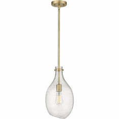 Innovations 493-1S-BB-G554-9 Salem Brushed Brass Seedy Salem LED Mini Hanging Pendant Light