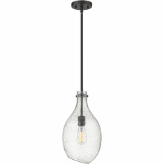 Innovations 493-1S-BK-G554-9 Salem Matte Black Seedy Salem LED Mini Lighting Pendant