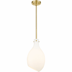 Innovations 493-1S-SG-G551-9 Salem Satin Gold Matte White Cased Salem LED Mini Pendant Light