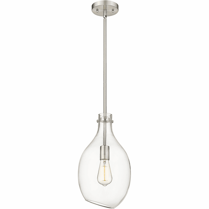 Innovations 493-1S-SN-G552-9 Salem Brushed Satin Nickel Clear Salem LED Mini Pendant Light Fixture