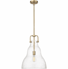 Innovations 494-1S-BB-G594-14 Haverhill Brushed Brass Seedy Haverhill LED Hanging Light Fixture
