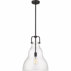 Innovations 494-1S-BK-G594-14 Haverhill Matte Black Seedy Haverhill LED Pendant Lamp