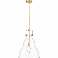 Innovations 494-1S-SG-G592-14 Haverhill Satin Gold Clear Haverhill LED Hanging Light Fixture
