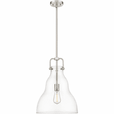 Innovations 494-1S-SN-G592-14 Haverhill Brushed Satin Nickel Clear Haverhill LED Hanging Pendant Lighting