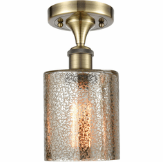 Innovations 516-1C-AB-G116 Ballston Cobbleskill Antique Brass LED Flush Lighting