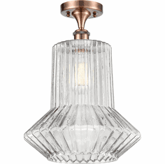 Innovations 516-1C-AC-G212 Ballston Springwater Modern Antique Copper Flush Lighting