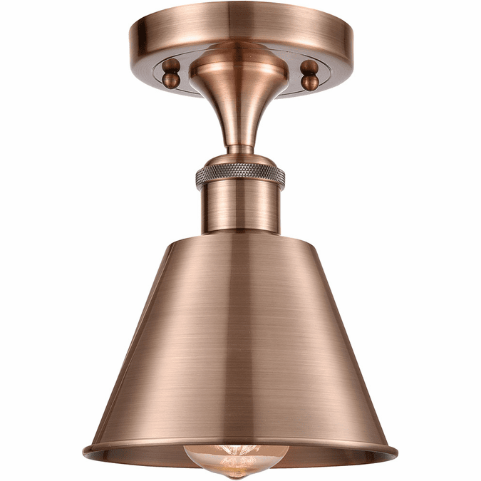 Innovations 516-1C-AC-M8 Ballston Smithfield Antique Copper LED Flush Lighting