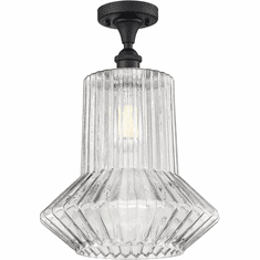 Innovations 516-1C-BK-G212-LED Ballston Springwater Modern Matte Black LED Home Ceiling Lighting