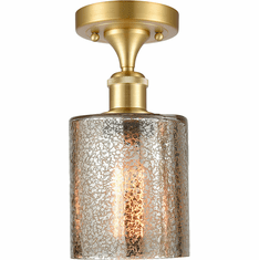 Innovations 516-1C-SG-G116 Ballston Cobbleskill Satin Gold LED Ceiling Light Fixture