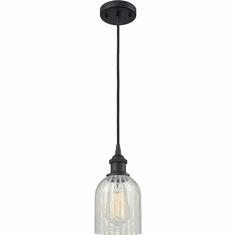 Innovations 516-1P-BK-G2511 Ballston Caledonia Matte Black LED Mini Hanging Light