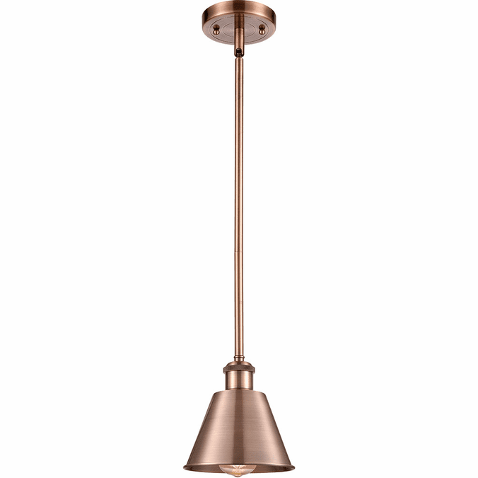 Innovations 516-1S-AC-M8 Ballston Smithfield Antique Copper LED Mini Hanging Light