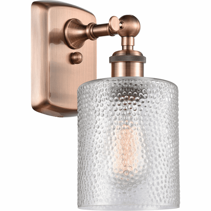 Innovations 516-1W-AC-G112 Ballston Cobbleskill Modern Antique Copper Wall Lighting