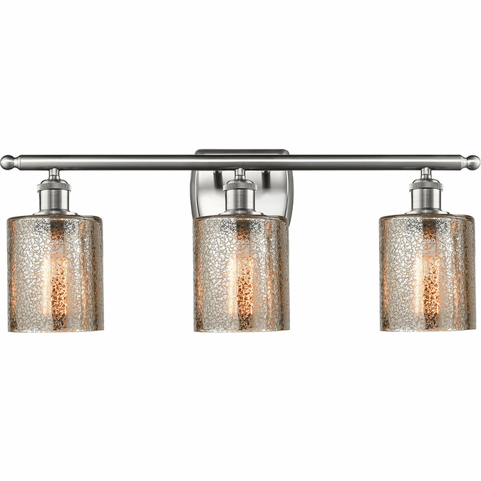 Innovations 516-3W-SN-G116 Ballston Cobbleskill Brushed Satin Nickel LED 3-Light Bath Light Fixture