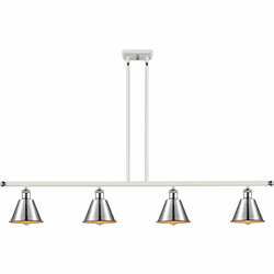 Innovations 516-4I-WPC-M8 Ballston Smithfield White and Polished Chrome LED Kitchen Island Light Fixture