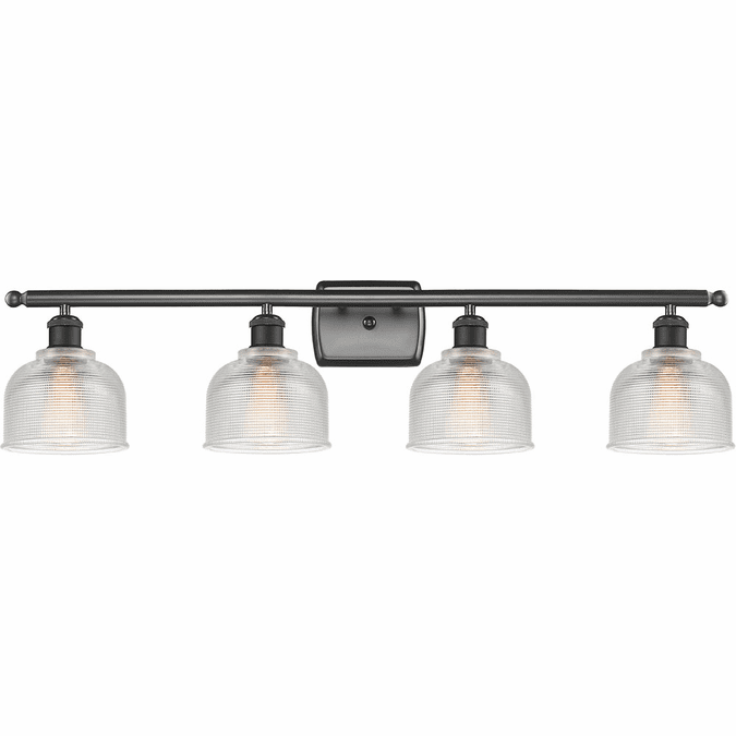 Innovations 516-4W-OB-G412 Ballston Dayton Brushed Brass LED 4-Light Bathroom Vanity Lighting