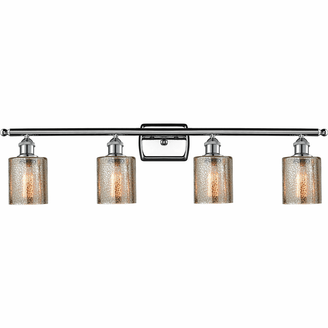 Innovations 516-4W-PC-G116 Ballston Cobbleskill Brushed Brass LED 4-Light Bath Lighting Fixture