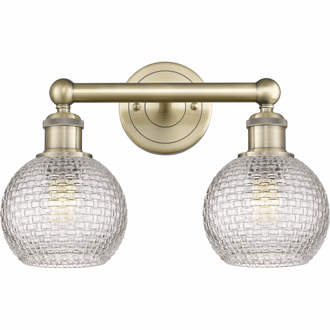 Innovations 6162WG122C6CL Edison Athens Modern LED 2Light Bath Lighting Fixture INN6162W