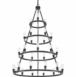 Innovations 820345-BK Ballston Saloon Modern Matte Black LED Ceiling Chandelier