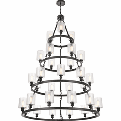 Innovations 820345-BK-G112 Ballston Saloon Modern Matte Black LED Chandelier Lamp