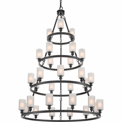 Innovations 820345-BK-G801 Ballston Saloon Modern Matte Black LED Ceiling Chandelier